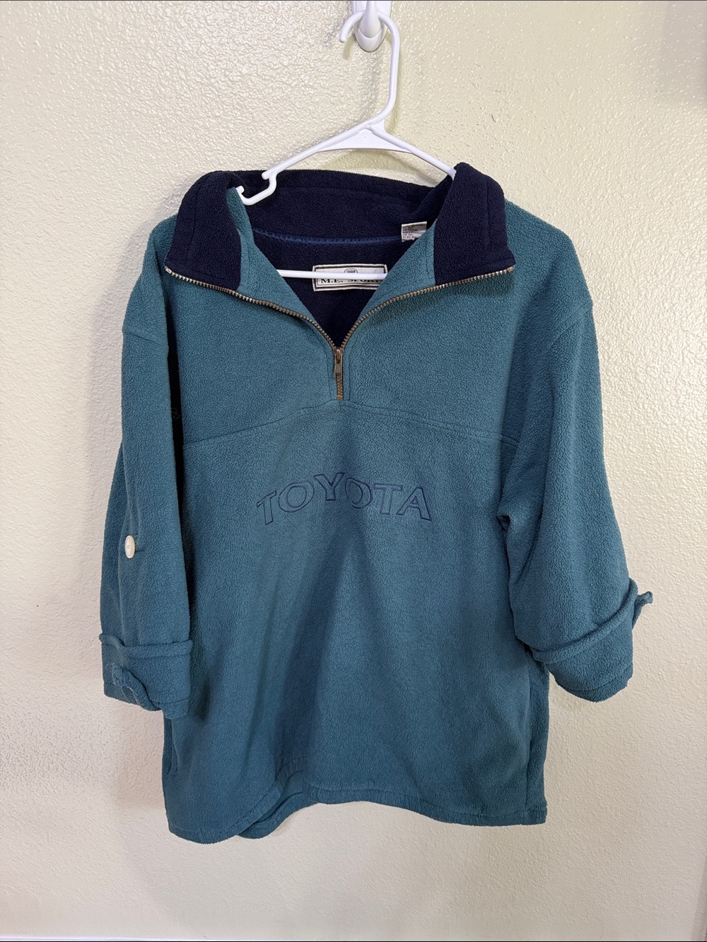 Toyota Men's Teal Half-Zip Fleece Pullover